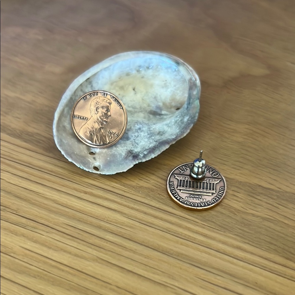 Unique Penny Stud Earrings